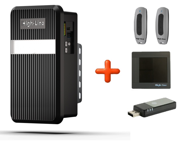 High-Line Smart Garagedeuraandrijving – 800N / 1000N / 1500N – incl. WiFi, 2 handzenders & wandzender